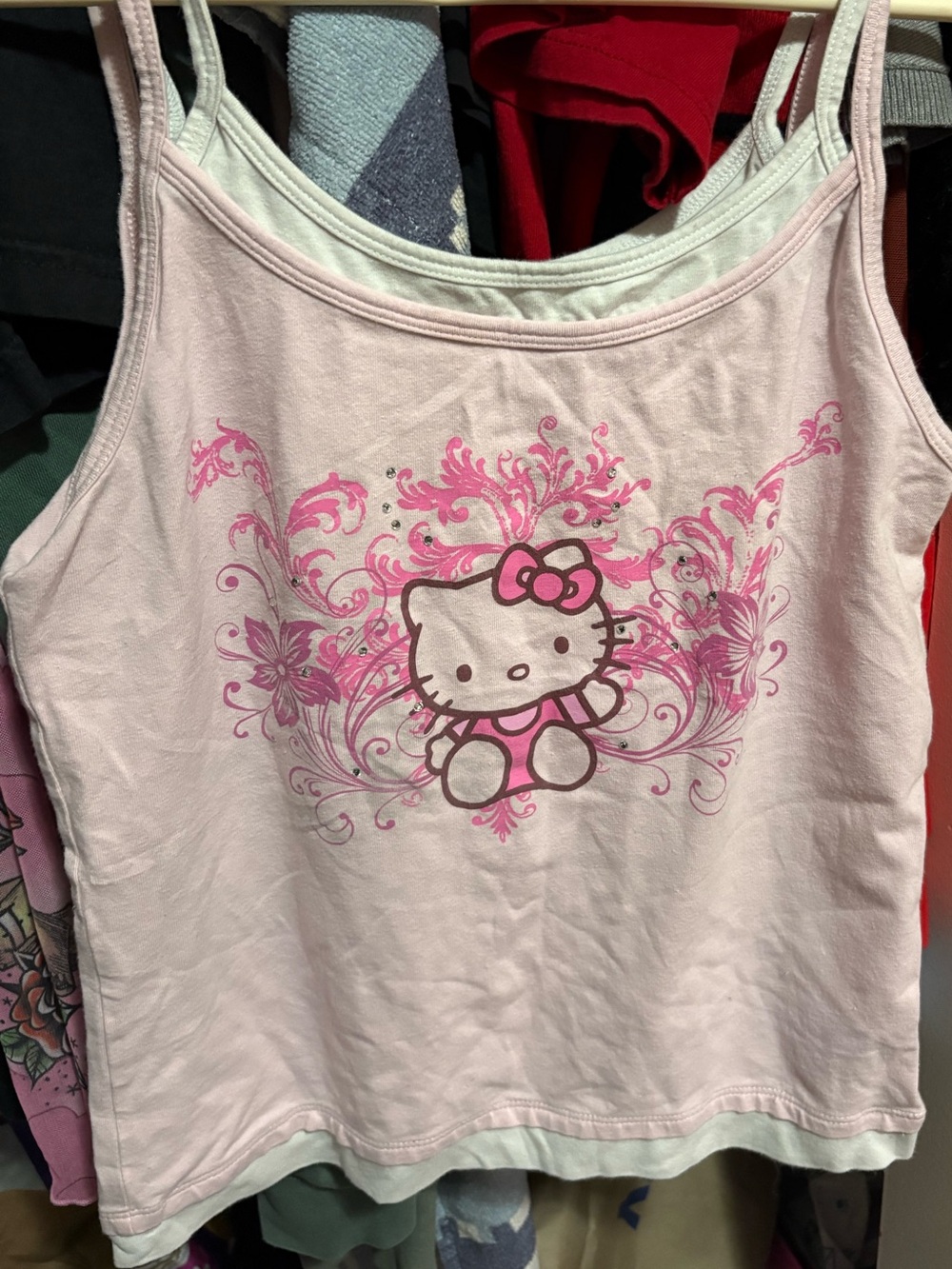 Hello Kitty Y2K Pink Graphic Tank Top